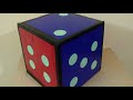 DIY How To Make A Big Dice Cardboard Dice Dice Activity For Kids Colourful Dice Paper Dice