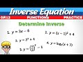 Find Inverse Equation Grade 12