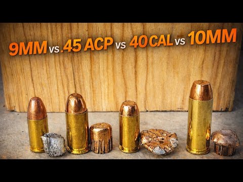 9mm vs 10mm vs 45 ACP vs .40 S&W: Penetration Test!