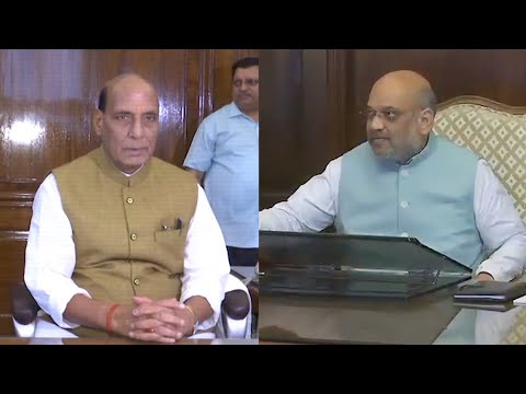 Amit Shah takes charge as Home Minister, Rajnath Singh as Defence minister