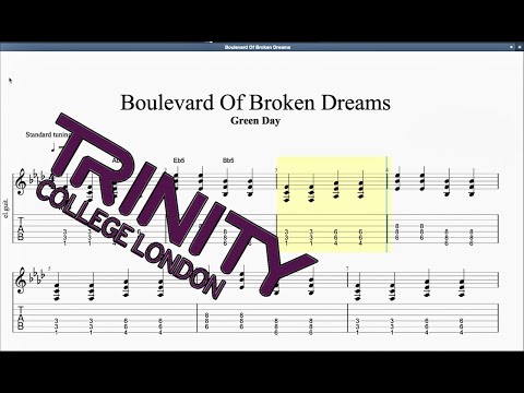 Boulevard Of Broken Dreams (2012 Syllabus) Trinity Grade 5 Guitar