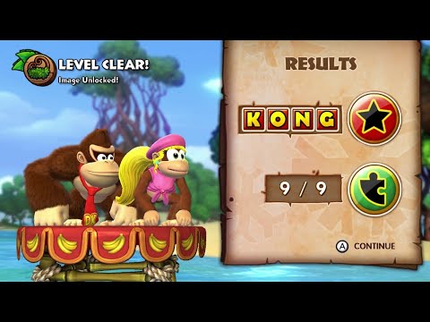 Donkey Kong Country Tropical Freeze: 1-2 Shipwreck Shore (Puzzle pieces + KONG)