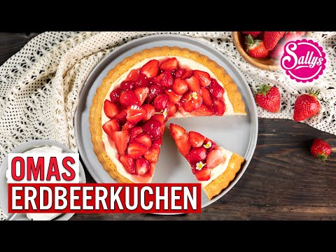 Erdbeerkuchen wie von Oma - mit selbstgemachtem Vanillepudding 🍮👵
