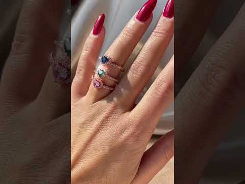 Серебряное кольцо с синим камнем в форме сердца Pandora "Искренние чувства" - фото 1 - id-p2025669468