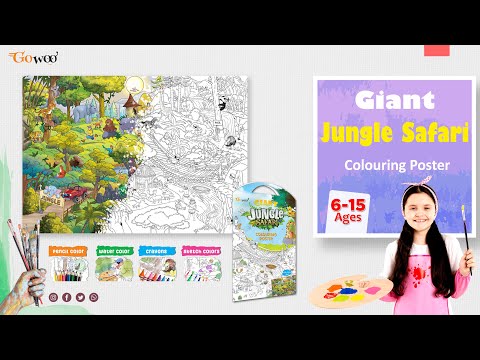 Go woo multicolor giant colouring poster, packaging size: 28...