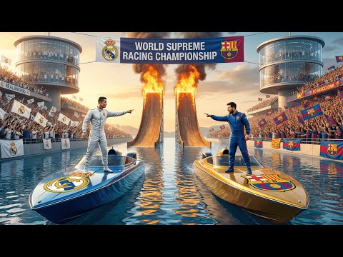 Messi vs Ronaldo: Ultimate Boat Racing Showdown 🌊🔥 | The Most Intense Race Ever Created