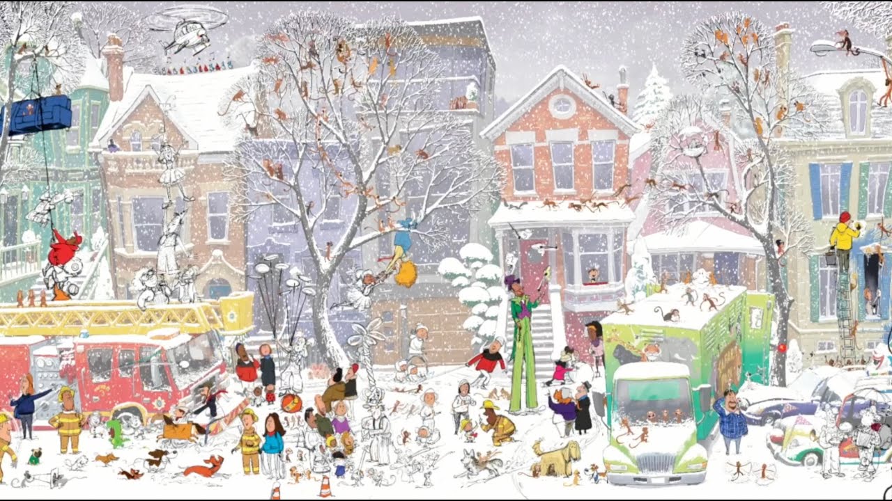 Crazy, Snowy Street! Time-lapse Illustration from 