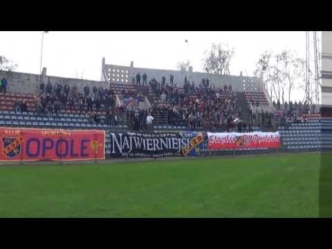 Doping kibiców Odry Opole na meczu z Siarką
