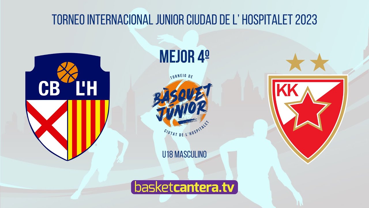 U18M.  CB L'HOSPITALET vs ESTRELLA ROJA.- Torneo Internacional Junior Ciudad de L´Hospitalet 2023