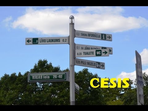Цесис (Cesis) Латвия (обзорное видео гор