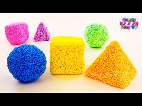 Learn colors with Squishy Glitter Foam Learn SHAPES and Unboxing surprise egg and Disney TOYS Video