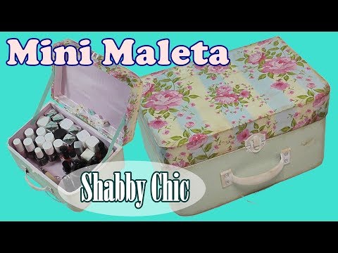 Mini maleta de cartón de estilo Shabby Chic