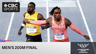 Men's 200m final featuring Aaron Brown on Day 8 of the Glasgow 2026 Commonwealth Games