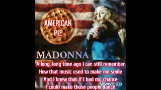 American Pie ( lyrics) 2000 - Madonna