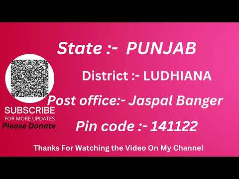Punjab Ludhiana Jaspal banger Ka pin code 141122 / Ludhiana Jaspal banger ka post office