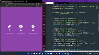 Download the video "Project 15:- Incrementing Counter #50_Projects_with_html_css_js"