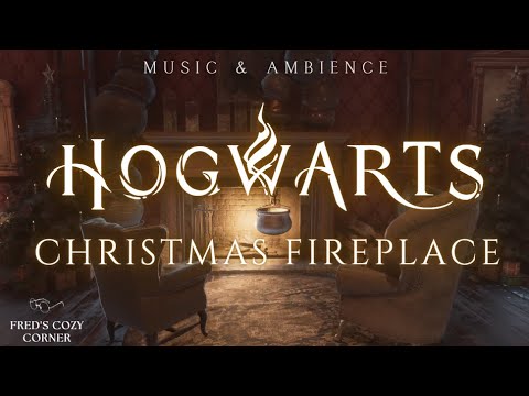 Hogwarts Ambience | Christmas in Professor Sharp’s Office 🔥 Cozy Fireplace & Winter Magic - 4K