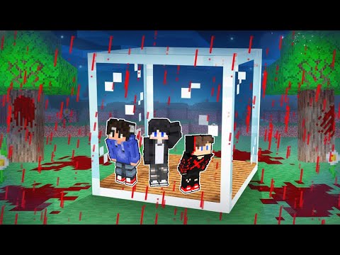 How We SURVIVE the BLOOD RAIN in Minecraft