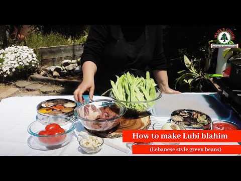 How to make Lebanese Green Beans or Lubi
