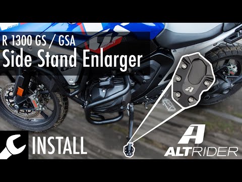 Install Instructions Side Stand Foot Enlarger for BMW R 1300 GS GSA: