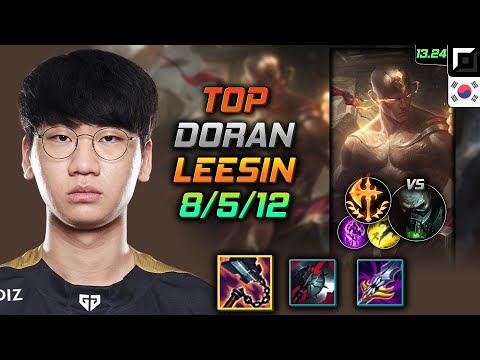 Lee Sin Top Build Doran Goredrinker Conqueror - LOL KR GrandMaster Patch 13.24