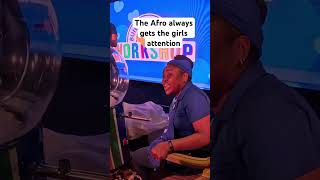 The Afro always gets the girls attention #hair #afto #cruise #carnival.