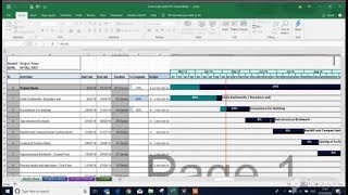 Excel Gantt Chart Construction Programme tutorial