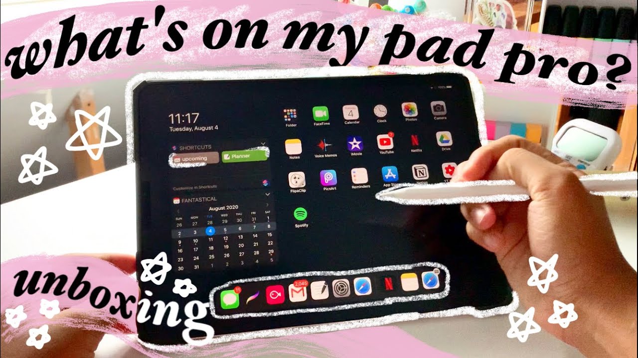 ipad pro 2020 unboxing + setup ✏️🍎 apps and accessories