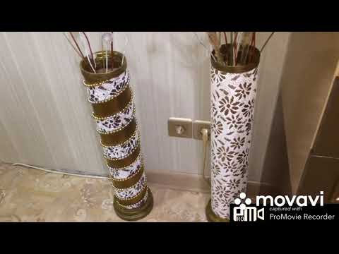 Как сделать вазу из трубы от линолеума: простой гид