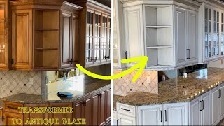 How to Transform Old Kitchen Cabinets To Rich Looking - Antique Glaze