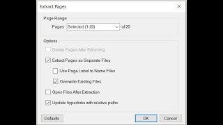 Extracting pages from PDF files with Bluebeam Revu