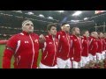 Welsh National Anthem just before Wales beat England 30 - 3.Saturday 16th march 2013