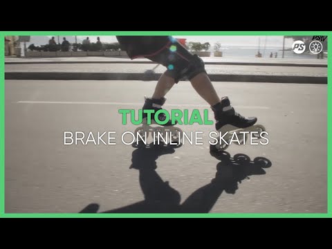 Learn how to BRAKE on skates? Inline skating tutorial with 3 wheel skates