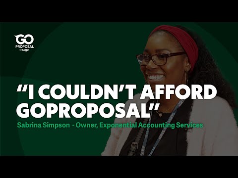 "I Couldn't Afford GoProposal" | Sabrina Simpson | Real Results | GoProposal