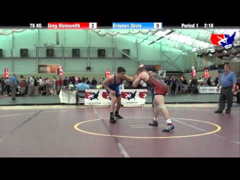 Greg Kleinsmith vs. Grayson Davis at 2013 FILA Cadet Nationals - FS