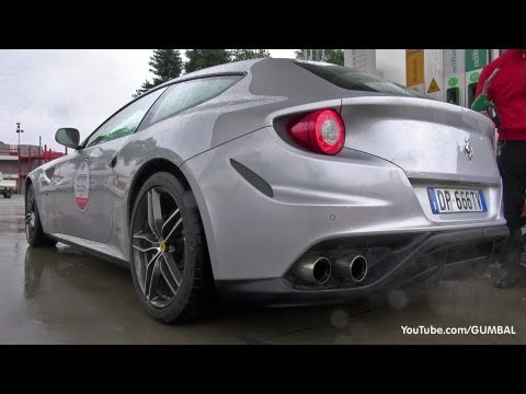 Ferrari FF - FLATOUT on a wet Track!