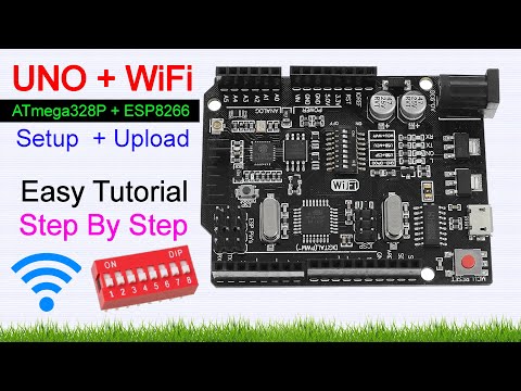 UNO+WiFi R3 ATmega328P + ESP8266 Module 32Mb Memory USB TTL CH340G  ❤❤ Easy Tutorial Step By Step ❤❤