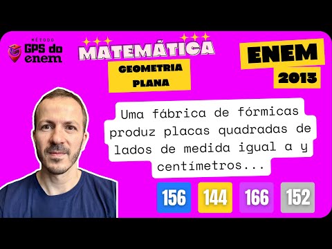 🐧 156. ENEM 2013 Geometria Plana | Questão 👉🏻 "Uma fábrica de fórmicas produz placas" | Matemática