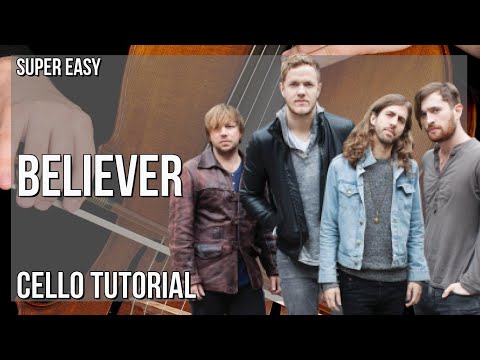 SUPER EASY: How to play Believer  by Imagine Dragon on Cello (Tutorial)