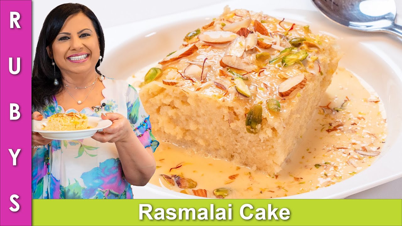 Rasmalai Cake One Pan No Oven Fast & Easy Recipe in Urdu Hindi - RKK
