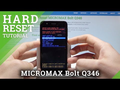 Hard Reset MICROMAX Bolt Q346 - Screen Lock Removal / Factory Reset