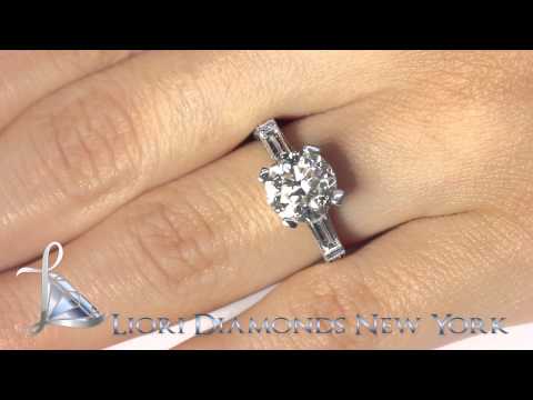 ER-1157 - 4.24 Carat I-VS2 Certified Natural Round Diamond Engagement Ring 14k White Gold