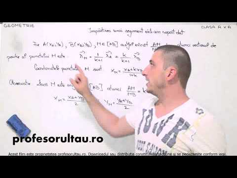 23   cls10   Geometrie   impartirea unui segment intr un raport dat - profesorultau.ro