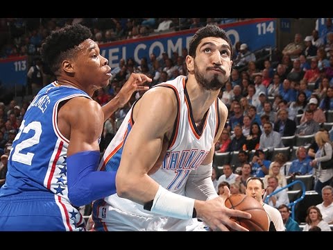Enes Kanter vs 76ers (22/03/2017) - 24 Pts, 11 Rebs, 8-9 FGM!