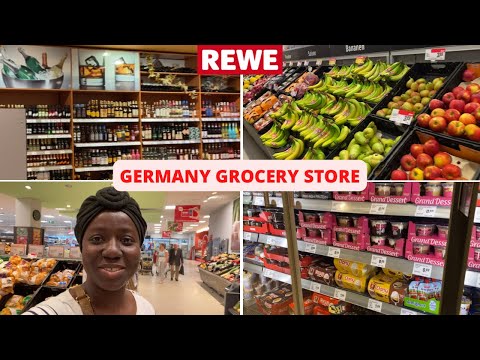 Tudo o que você vê em uma mercearia típica da ALEMANHA 🇩🇪 | REWE Compre comigo