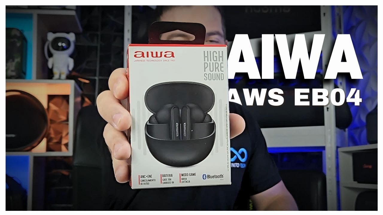 Miniatura da avaliação em vídeo de Fone de Ouvido Earbud AIWA AWS-EB-04-B Bluetooth