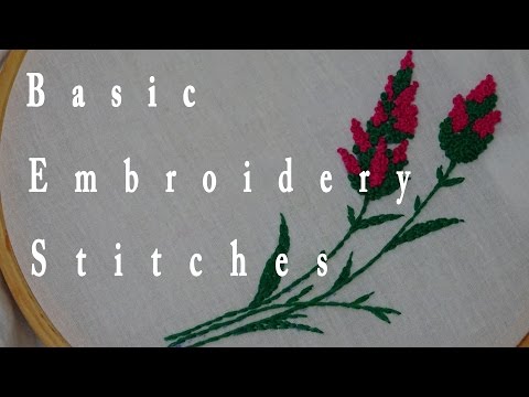 Beginners Basic Hand Embroidery Stitches Video