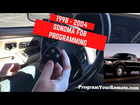 How to program a GMC Sonoma remote key fob 1998 - 2004