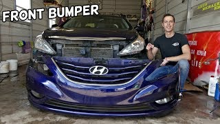 HOW TO REMOVE AND REPLACE FRONT BUMPER ON HYUNDAI SONATA 2010 2011 2012 2013 2014 2015