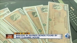 $100,000 in saving bonds found by man cleaning house